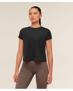 GYMSHARK Running Short Sleeve T-Shirt - Black