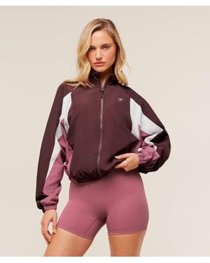 GYMSHARK Contrast Woven Jacket - Purple