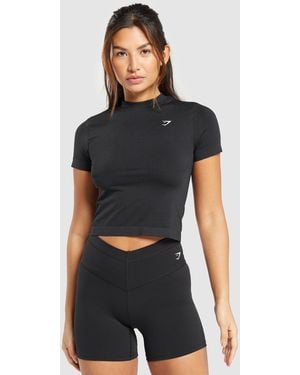 GYMSHARK Everyday Seamless Tight Fit Tee - Black