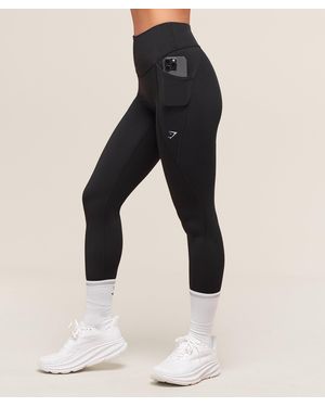GYMSHARK Running Pocket Leggings - Natural