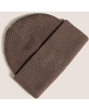 GYMSHARK Deep Knit Beanie - Brown