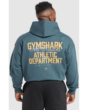GYMSHARK Athletic Department Hoodie in Black for Men Lyst UK