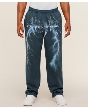 GYMSHARK Eagle Band Style Graphic Straight Leg Trousers - Blue