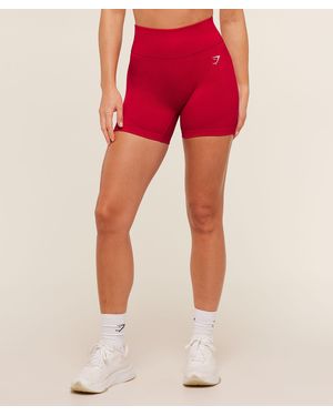 GYMSHARK Relay Seamless High-Rise Shorts - Red
