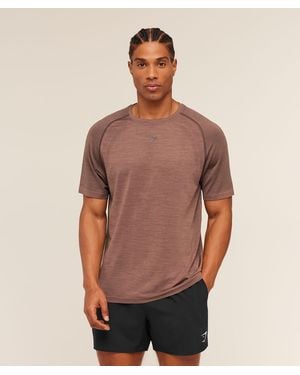 GYMSHARK Versatile Seamless T-Shirt - Brown
