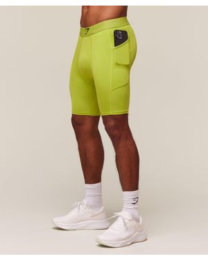 GYMSHARK Element Baselayer Half Tight - Yellow