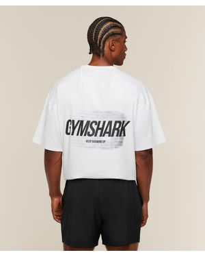 GYMSHARK Hybrid T-Shirt - White