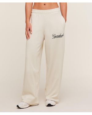 GYMSHARK Juicy Peach Wide Leg Joggers - Natural