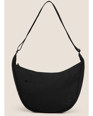 GYMSHARK Large Pleat Crossbody - Black