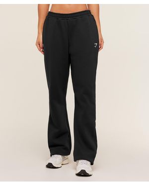 GYMSHARK Training Fleece Straight Leg Tall Pants - Black