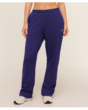 GYMSHARK Training Fleece Straight Leg Regular Joggers - Blue