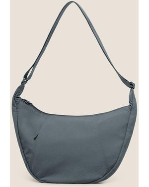 GYMSHARK Large Pleat Crossbody - Blue