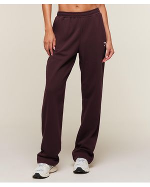 GYMSHARK Training Fleece Straight Leg Tall Trousers - Red