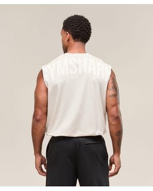 GYMSHARK Power Cut Off Tank - White