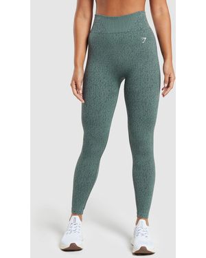 GYMSHARK Marl Seamless Leggings - Blue