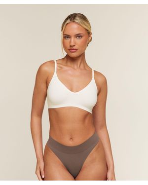 GYMSHARK Featherform V-Neck Bralette - Brown