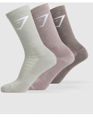 GYMSHARK Crew Socks 3Pk - Grey