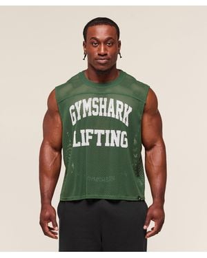 GYMSHARK Mesh Oversized Tank - Green