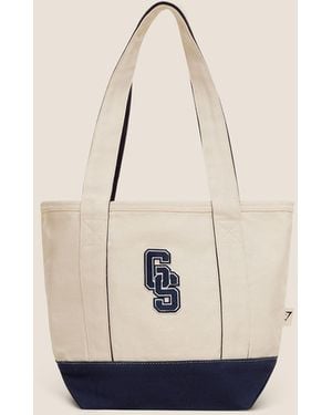 GYMSHARK Collegiate Mini Tote Bag - Natural