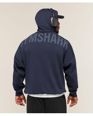 GYMSHARK Power Oversized Hoodie - Blue