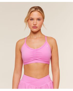 GYMSHARK Ruched Sports Bra - Purple