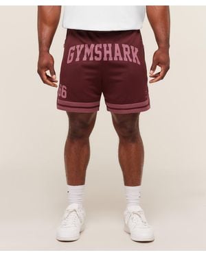 GYMSHARK Campus Mesh Shorts - Red