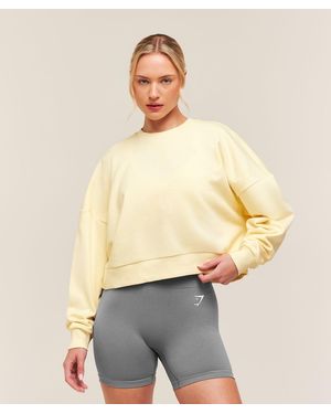 GYMSHARK Training Oversized Boxy Sweatshirt - Natural
