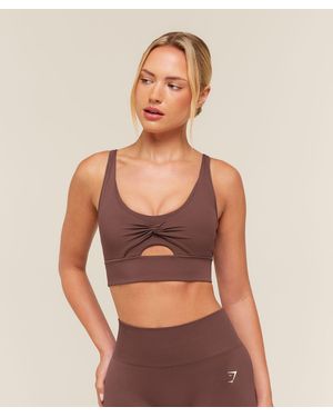 GYMSHARK Twist Front Sports Bra - Red