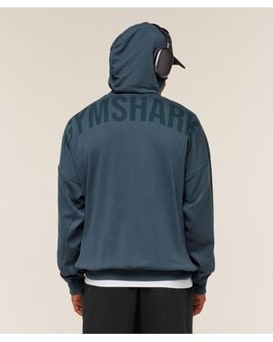 GYMSHARK Power Oversized Hoodie - Blue