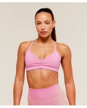GYMSHARK Washed Minimal Sports Bra - Red
