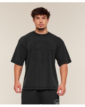 GYMSHARK Vintage Legacy T-Shirt - Black