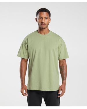 GYMSHARK Rest Day Essentials T-Shirt - Green