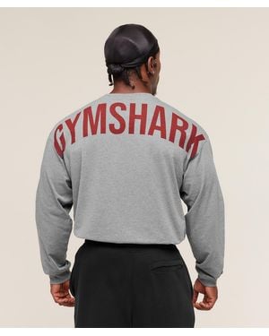 GYMSHARK Power Long Sleeve T-Shirt - Grey