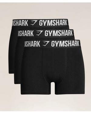 GYMSHARK Boxer Brief 3Pk - Black