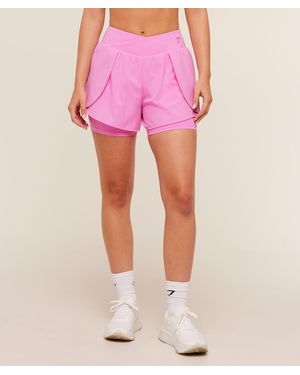 GYMSHARK Crossover 2-In-1 Shorts - Pink