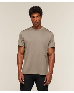 GYMSHARK Running Elite Reg Fit T-Shirt - Natural