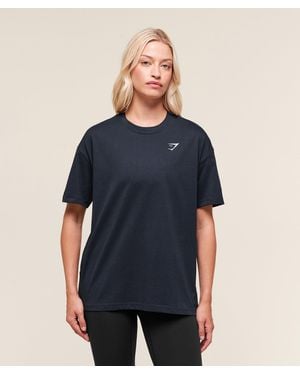 GYMSHARK Training Oversized T-Shirt - Blue