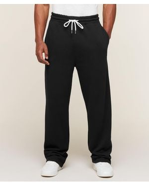 GYMSHARK Campus Crest Wide Leg Sweatpants - Black