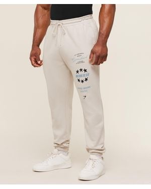 GYMSHARK Global Lifting Graphic Trousers - Natural