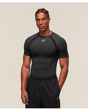GYMSHARK Shadow Seamless T Shirt - Black