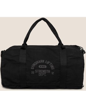GYMSHARK Strength Dept Canvas Duffle Bag - Black