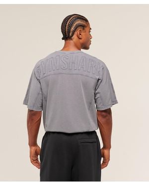 GYMSHARK Power Washed T-Shirt - Grey
