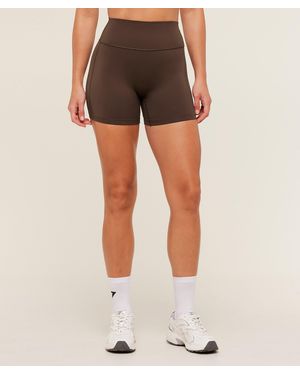 GYMSHARK Flow Bodyfit Shorts - Brown
