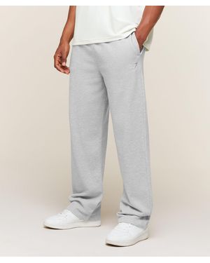 GYMSHARK Campus Crest Wide Leg Sweatpant - Grey