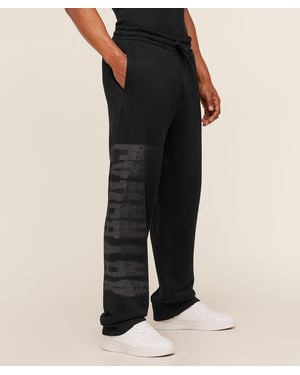 GYMSHARK Fade Graphic Straight Leg Trousers - Black