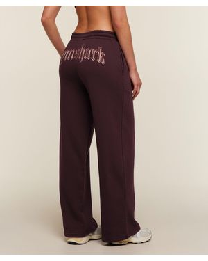 GYMSHARK Chrome Graphic Wide Leg Sweatpants - Purple