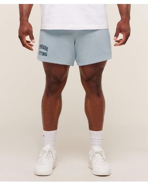 GYMSHARK Lifting Mesh 5" Shorts - Blue