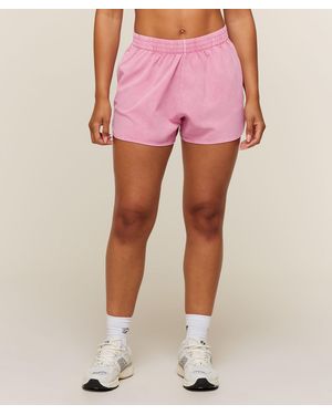 GYMSHARK Washed Pastel Woven Shorts - Pink