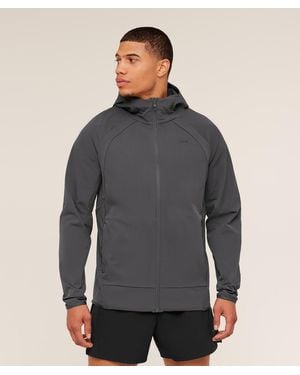 GYMSHARK Weekend Zip Through Shell Jacket - Grey
