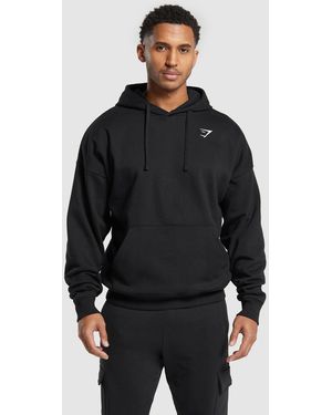 GYMSHARK Crest Oversized Hoodie in Grey for Men Lyst UK